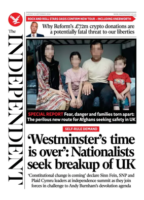 Cover of The Independent