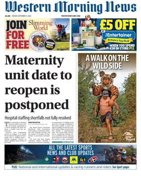 Cover of Western Morning News