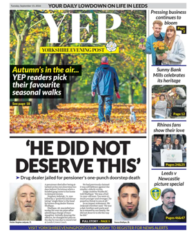Cover of Yorkshire Evening Post
