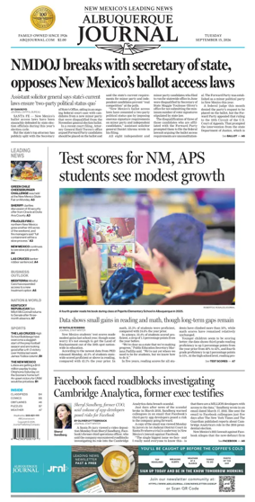 Cover of Albuquerque Journal