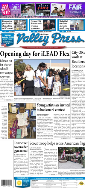 Cover of Antelope Valley Press