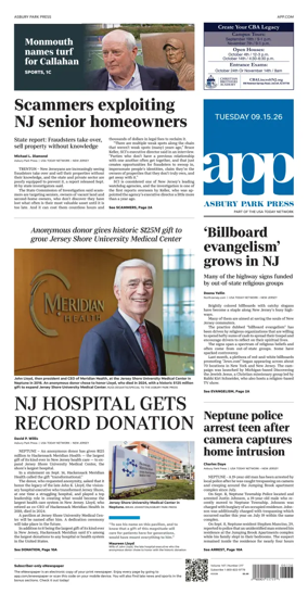 Cover of Asbury Park Press