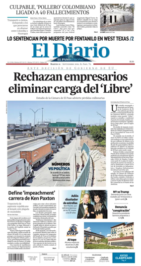 Cover of El Diario de El Paso