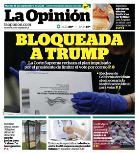Cover of La Opinion