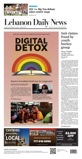 Cover of Lebanon Daily News