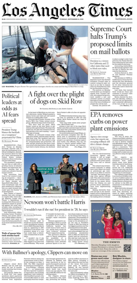 Cover of Los Angeles Times
