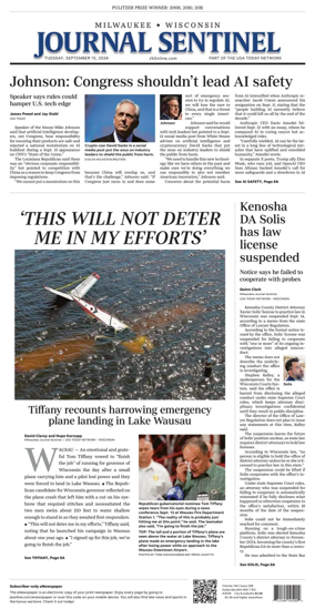 Cover of Milwaukee Journal Sentinel