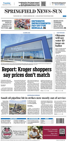 Cover of Springfield News-Sun