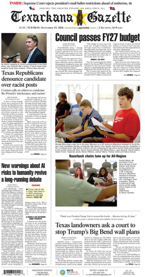 Cover of Texarkana Gazette