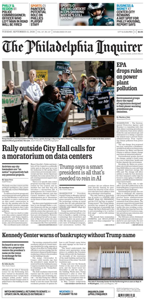 Cover of The Philadelphia Inquirer (South Jersey edition)