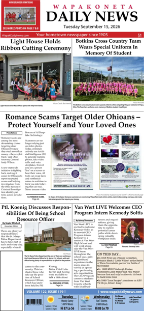 Cover of Wapakoneta Daily News