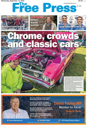 Cover of The Free Press (Corowa)