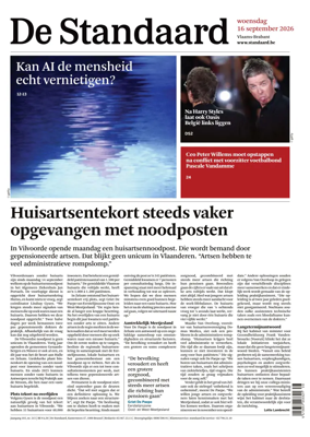 Cover of De Standaard