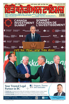 Cover of Indo-Canadian Times