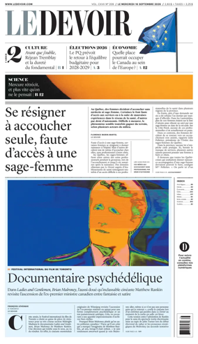 Cover of Le Devoir