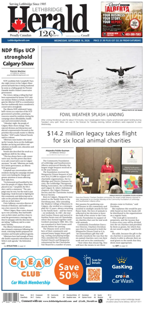 Cover of Lethbridge Herald