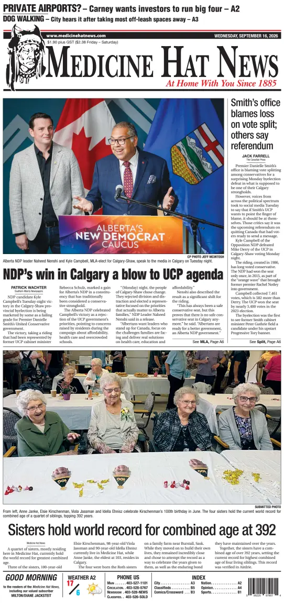 Cover of Medicine Hat News