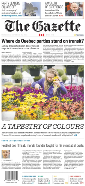 Cover of Montreal Gazette