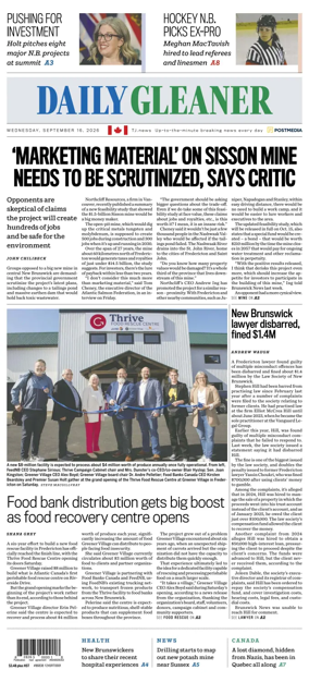 Cover of The Daily Gleaner