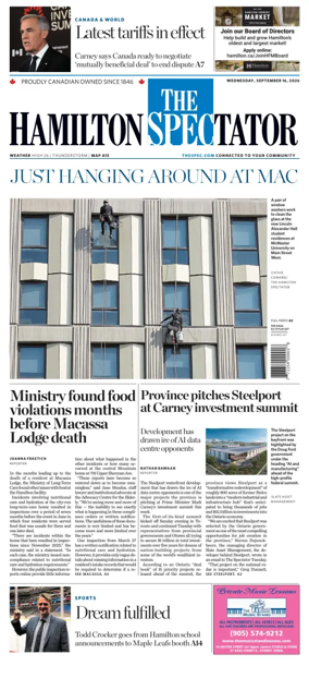 Cover of The Hamilton Spectator