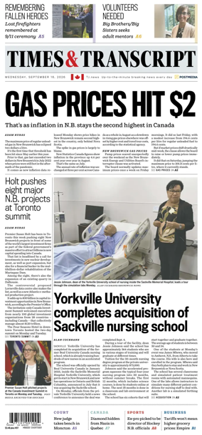 Cover of Times & Transcript