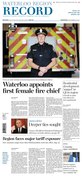 Cover of Waterloo Region Record
