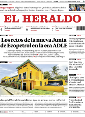 Cover of El Heraldo (Colombia)