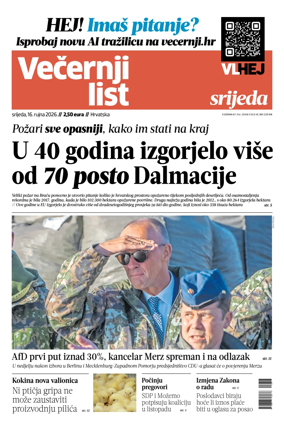 Cover of Vecernji list - Hrvatska