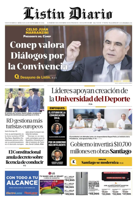 Cover of Listin Diario