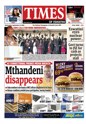 Cover of Times of Eswatini