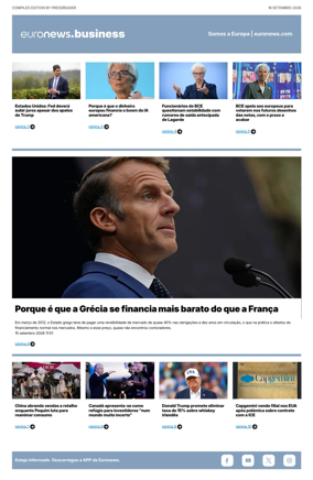 Cover of Euronews Business (Portuguese)