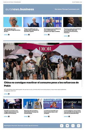 Cover of Euronews Business (Spanish) Compiled Edition