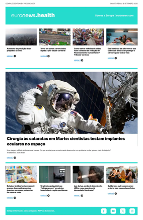 Cover of Euronews Health (Portuguese)