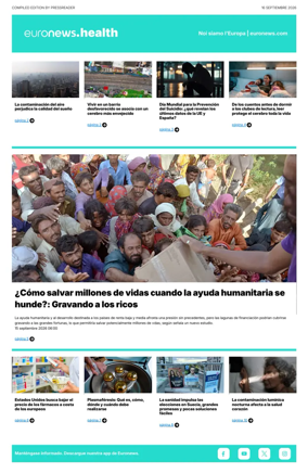 Cover of Euronews Health (Spanish) Compiled Edition