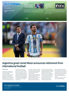 Cover of Euronews World Cup