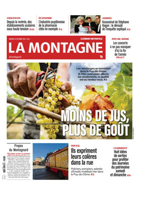 Cover of La Montagne (Clermont-Metropole)