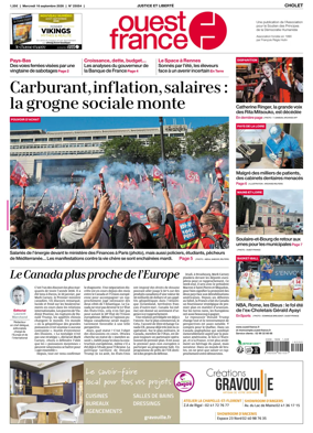 Cover of Ouest France (Cholet)