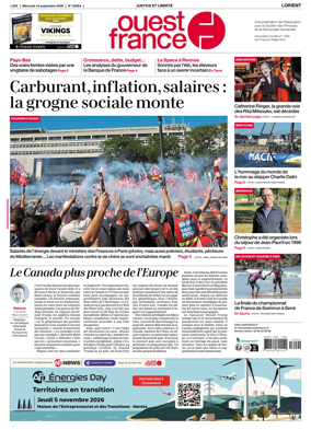 Cover of Ouest France (Lorient)