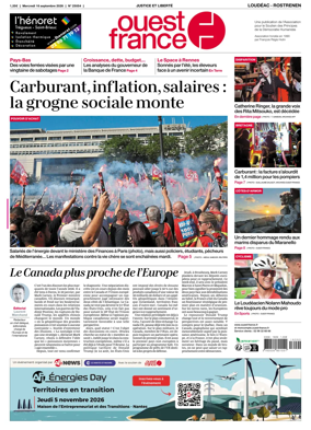 Cover of Ouest France (Loudeac / Rostrenen)