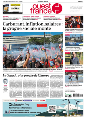 Cover of Ouest France (Pontivy)