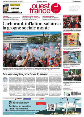 Cover of Ouest France (Pornic / Pays de Retz)