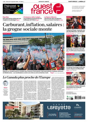 Cover of Ouest-France (Saint-Brieuc Lamballe)