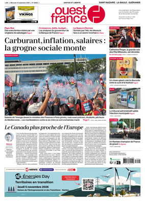 Cover of Ouest France (Saint-Nazaire La Baule Guerande)