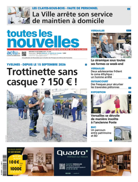 Cover of Toutes les Nouvelles (Versailles / Saint-Quentin-en-Yvelines)