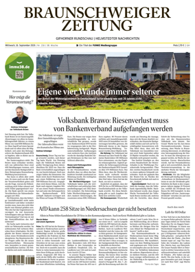 Cover of Braunschweiger Zeitung (Helmstedter Nachrichten)