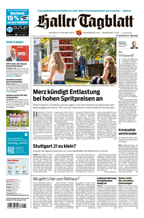 Cover of Haller Tagblatt