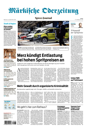 Cover of Markische Oderzeitung Spree-Journal