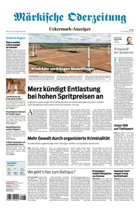 Cover of Markische Oderzeitung Uckermarkanzeiger
