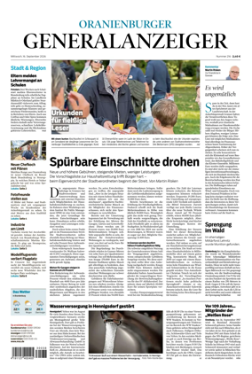 Cover of Oranienburger Generalanzeiger