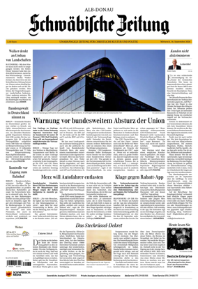Cover of Schwabische Zeitung (Alb-Donau)